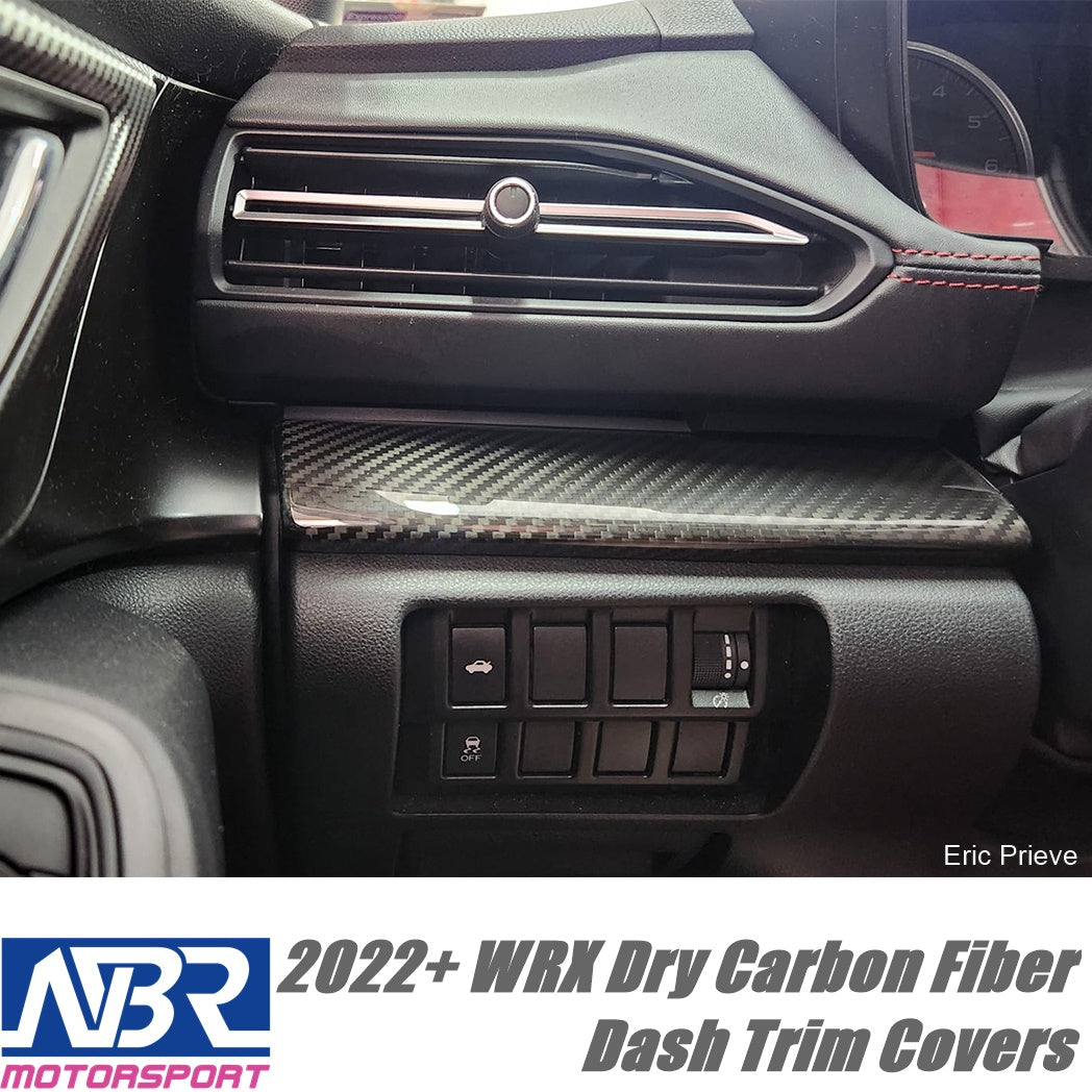 Subaru 2022+ WRX Dry Carbon Fiber Dash Trim Covers LHD Only